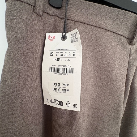 Zara Women's Wide Leg Brown Pants - Picture 5 of 11